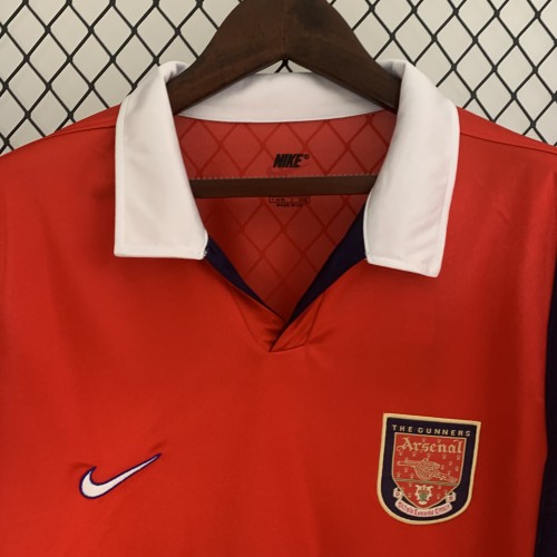 1998-99 Arsenal Home Long Sleeve Retro Jersey/98-99阿森纳主场长袖