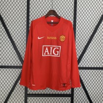 2007-08 Manchester United Home UCL Version Long Sleeve Retro Jersey/07-08曼联主场长袖欧冠版