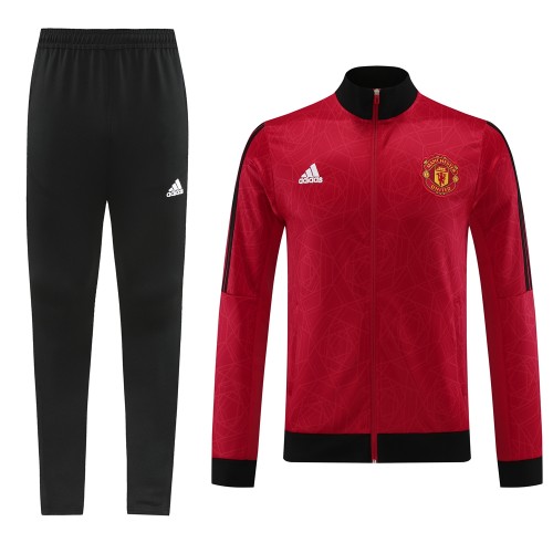 23-24 Manchester United Jacket Tracksuit/23曼联08红色夹克套装