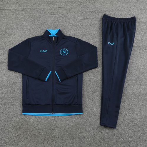 23-24 Napoli Blue Jacket Tracksuit/23-24那不勒斯宝蓝色长拉夹克套装