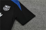 24-25 Barcelona Short Sleeve Training Suit/24-25短袖训练服巴萨黑色
