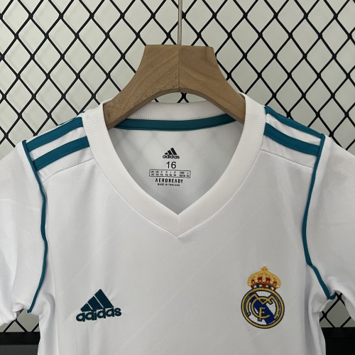 Retro17-18 Real Madrid Home Kids Kit/17-18皇马主场童装