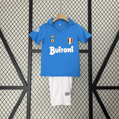 Retro 87-88 Napoli Home Kids Kit/87-88 那不勒斯主场童装