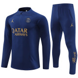 23-24 PSG Royal Blue Training Suit/23-24PSG巴黎宝蓝色半拉训练服