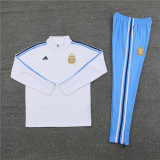 23-24 Argentina Training Suit/23-24阿根廷白色半拉训练服