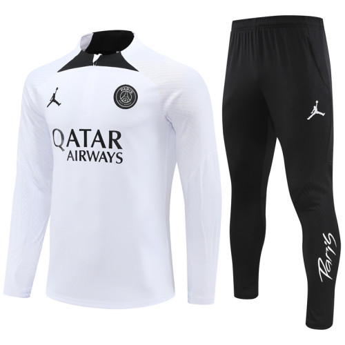 23-24 PSG White Player Version Training Suit/23-24PSG巴黎白色半拉训练服，球员版