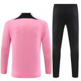 23-24 PSG Pink Training Suit/23-24PSG巴黎粉色半拉训练服