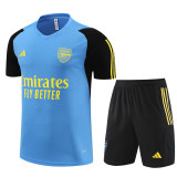23-24 Arsenal Blue Short Sleeve Training Suit/23-24阿森纳蓝色短袖训练服