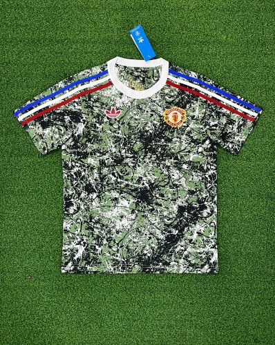 24-25 Manchester United Stone Roses Fans Jersey/23-24 曼联联名球迷