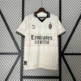 24-25 AC Milan Special Fans Jersey/24-25AC联名款特别版白色球迷版