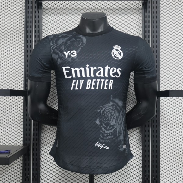 24-25 Real Madrid Y3 Black Player Jersey/24-25 皇马黑色Y3球员版