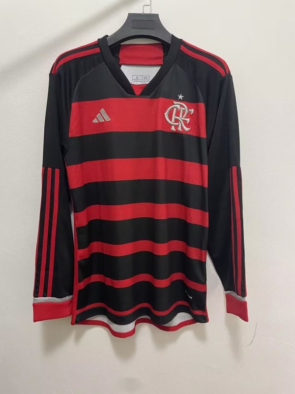 24-25 Flamengo Home Long Sleeve Jersey/24-25佛拉门戈主场长袖