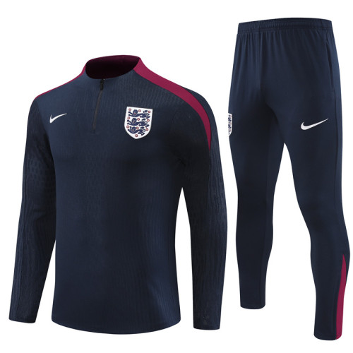 2024 England Blue Player Version Training Suit/2024英格兰半拉训练服，球员版