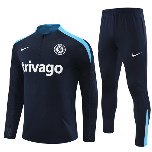 24-25 Chelsea Blue Player Training Suit/23-24切尔西半拉训练服,球员版