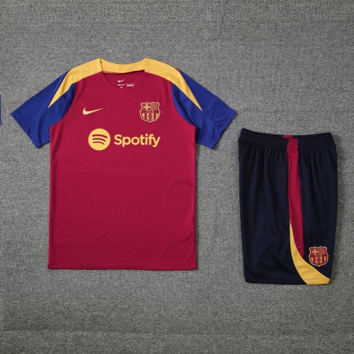 24-25 Barcelona Training Short Sleeve Training Suit/24-25巴萨短袖训练服