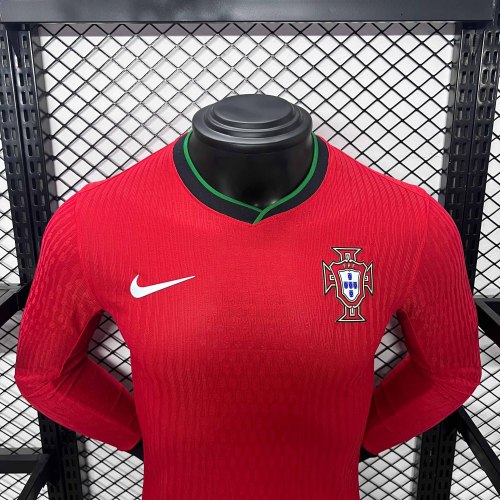 2024 Portugal Home Long Sleee Player Jersey/ 2024 葡萄牙主场球员版长袖