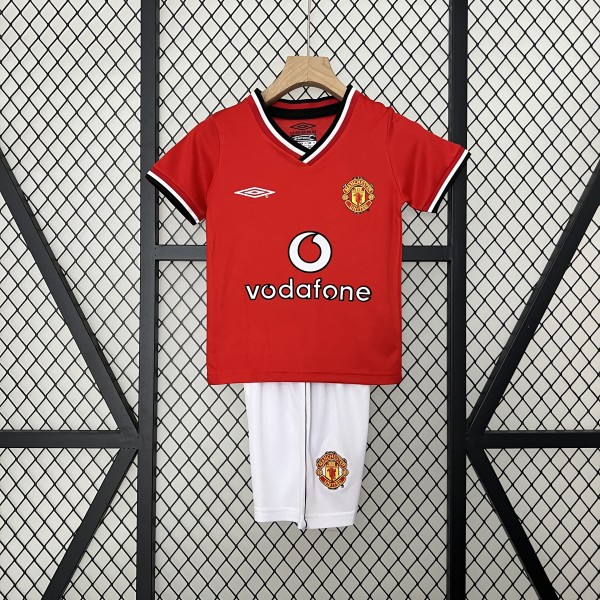 Retro 00-01 Manchester United Home Kids Kit/ 00-01曼联主场童装