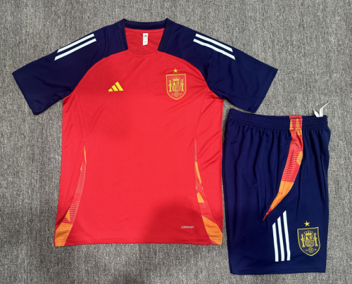 2024 Spain Red Short Sleeve Training Suit/2024西班牙短袖训练服