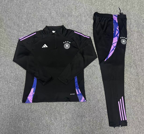 2024 Germany Black Training Suit/2024德国黑色半拉训练服