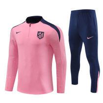 24-25 Atletico Madrid Pink Player Version Training Suit/24-25马竞粉色半拉训练服，球员版