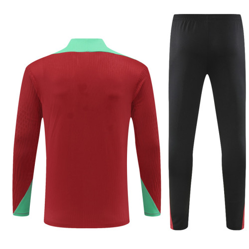 2024 Portugal Red Player Version Training Suit/2024葡萄牙半拉训练服，球员版