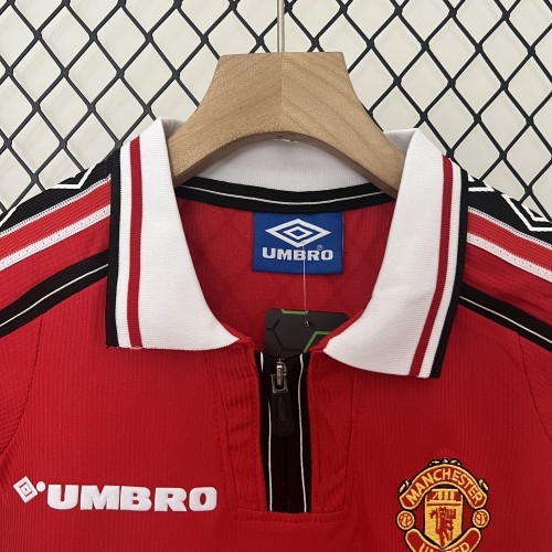 Retro 98-99 Manchester United  Home Kids Kit/ 98-99曼联主场童装
