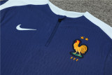 2024 France Blue Player Version Training Suit/2024法国蓝色半拉训练服，球员版