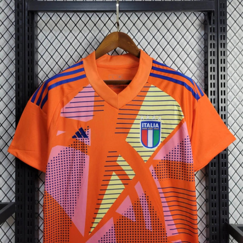 2024 Italy Goal Keeper Organe Fans Jersey/ 2024意大利橙色守门员球迷版