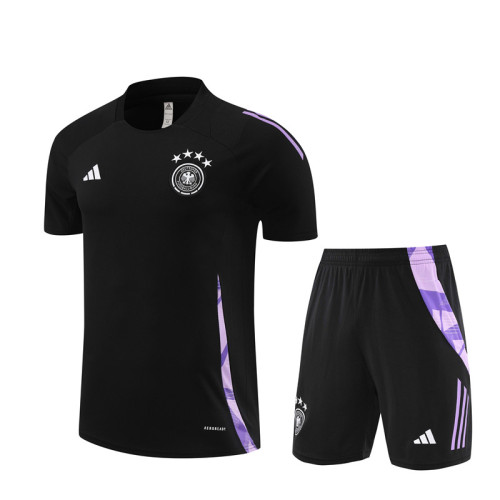 2024 Germany Black Short Sleeve Training Suit/2024德国短袖训练服