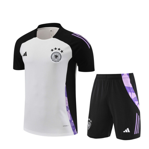 2024 Germany White Short Sleeve Training Suit/2024德国短袖训练服