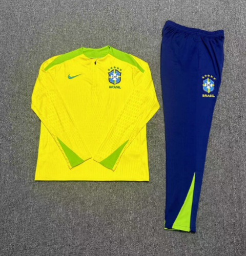 2024 Brazil Yellow Player Version Training Suit/2024巴西半拉训练服，球员版