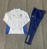 2024 Italy White Training Suit/2024意大利白色半拉训练服