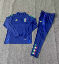 2024 Italy Blue Training Suit/2024意大利蓝色半拉训练服