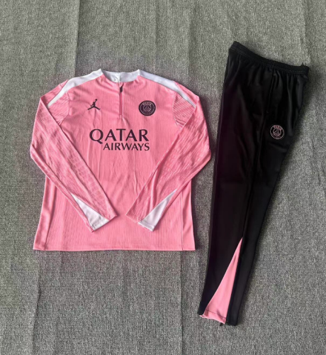 24-25 PSG Pink Player Version Training Suit/24-25PSG巴黎半拉训练服，球员版