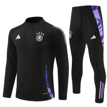 2024 Germany Black Training Suit/2024德国黑色半拉训练服