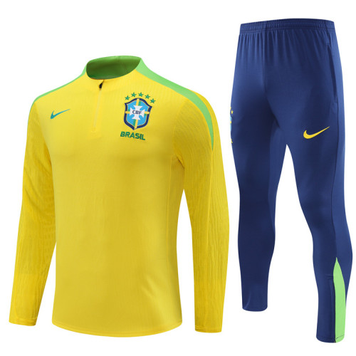 2024 Brazil Yellow Player Version Training Suit/2024巴西半拉训练服，球员版