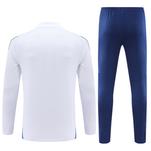 2024 Italy White Training Suit/2024意大利白色半拉训练服