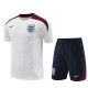 2024 England White Short Sleeve Training Suit/2024英格兰白色短袖训练服