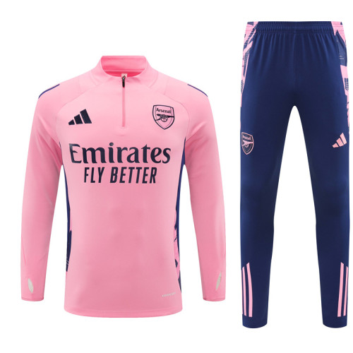 24-25 Arsenal Pink Training Suit/24-25 阿森纳粉色训练服