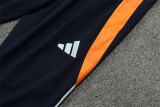 24-25 Real Madrid Light Blue and Orange Training Suit/ 24-25 皇马湖蓝橙色半拉训练服