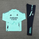 24-25 Real Madrid Light Blue Training Suit/ 24-25 皇马湖蓝色半拉训练服