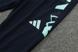 24-25 Real Madrid Light Blue Training Suit/ 24-25 皇马湖蓝色半拉训练服