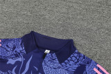 24-25 Real Madrid Spcial Blue Training Suit/ 24-25 皇马蓝色半拉训练服