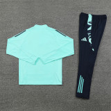 24-25 Real Madrid Light Blue Training Suit/ 24-25 皇马湖蓝色半拉训练服