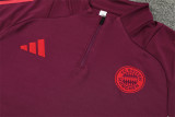 24-25 Bayern Munich Red Training Suit/24-25拜仁半拉训练服