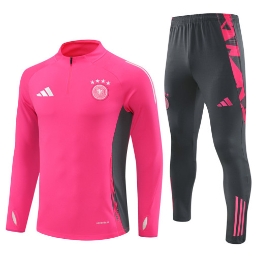 2024 Germany Pink Training Suit/2024德国粉色半拉训练服