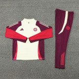 24-25 Bayern Munich White Training Suit/24-25拜仁半拉训练服
