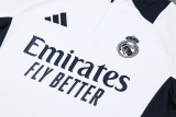 24-25 Real Madrid White Training Suit/ 24-25 皇马白色半拉训练服