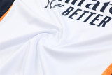 24-25 Real Madrid White Training Suit/ 24-25 皇马白色半拉训练服