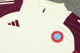 24-25 Bayern Munich White Training Suit/24-25拜仁半拉训练服